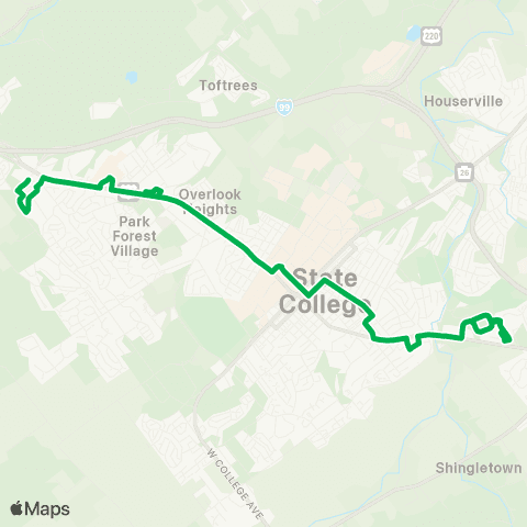 CATA Atherton Street Connector map