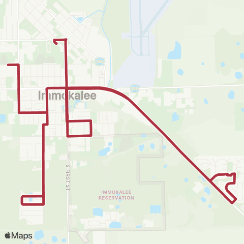 CAT Immokalee Circulator (Eustis) map