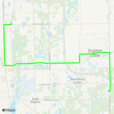 CAT Golden Gate Pkway - Goodlette Rd map