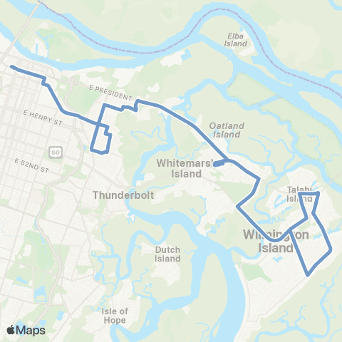 CAT East Savannah map