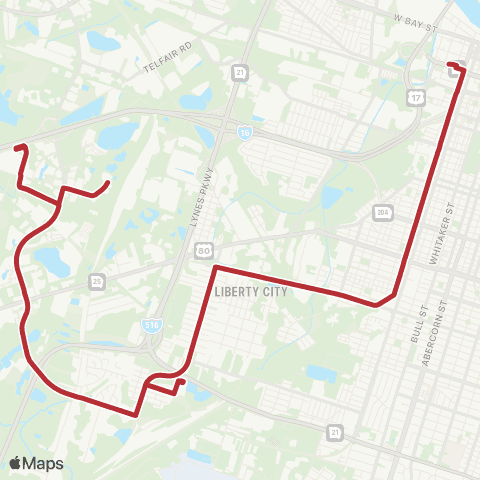 CAT MLK Westlake Apts map