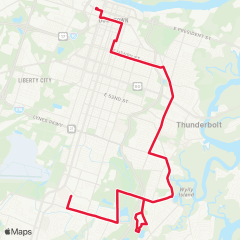 CAT Skidaway / Sandfly map