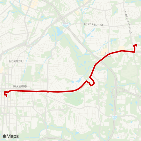 GORaleigh Wakemed map
