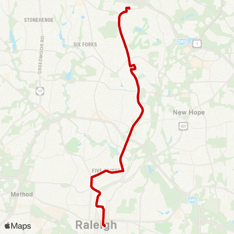 GORaleigh Falls of Neuse map