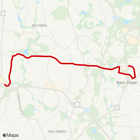 GORaleigh Millbrook Connector map