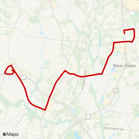GORaleigh North Crosstown Connector map
