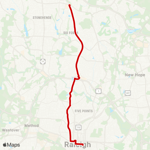 GORaleigh Six Forks map