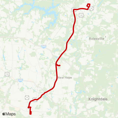 GORaleigh Wake Forest-Raleigh Express map