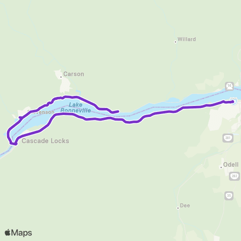 CAT Dog Mountain Shuttle map