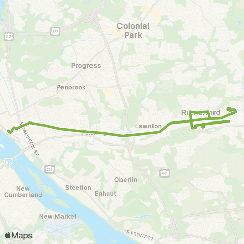 rabbittransit - Capital Region Derry / Rutherford map