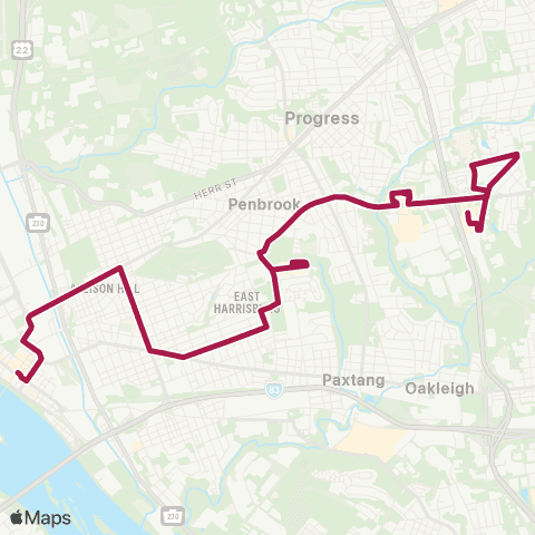 rabbittransit - Capital Region Union Deposit / Hamilton Health Center map