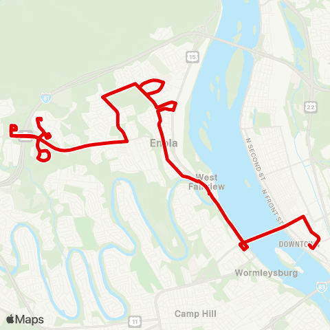 rabbittransit - Capital Region Enola map