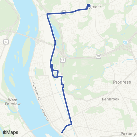 rabbittransit - Capital Region Cameron Street / Hacc map
