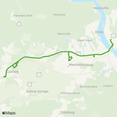 rabbittransit - Capital Region Carlisle map
