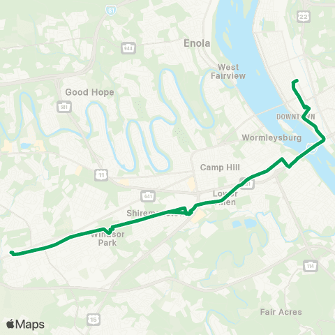 rabbittransit - Capital Region Simpson Ferry Road map