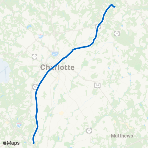 CATS LYNX Blue Line map