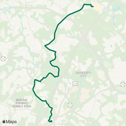 CATS University Research Park map