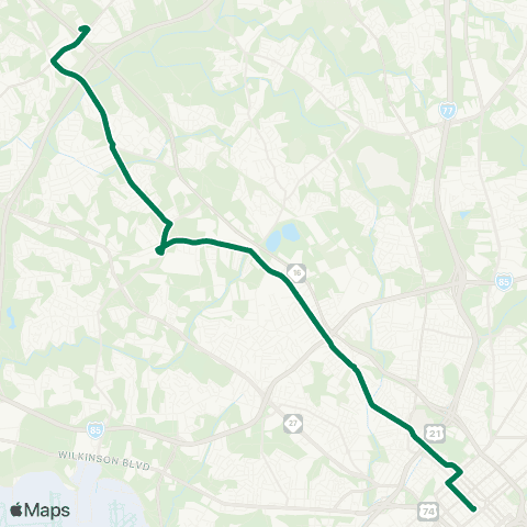 CATS Mt. Holly Road map