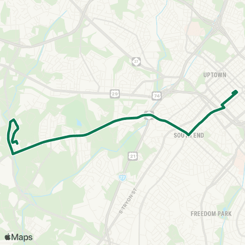 CATS West Boulevard map