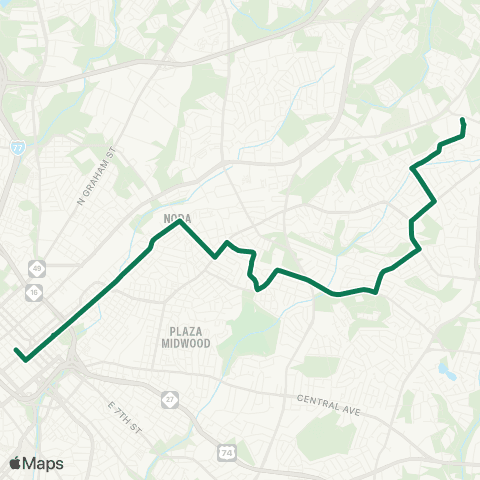 CATS Shamrock Drive map