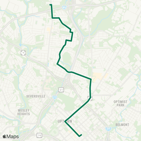 CATS Oaklawn Avenue map
