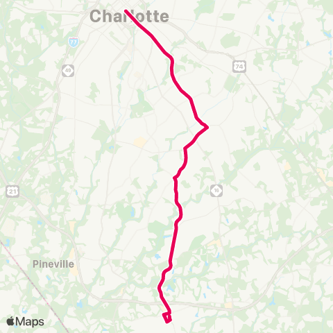 CATS Rea Road Express map