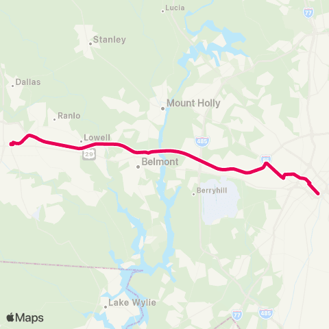 CATS Gastonia Express map