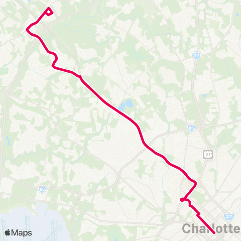 CATS Mountain Island Express map