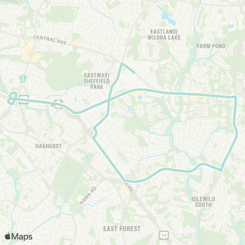 CATS E. Harris Blvd-Idlewild Rd map