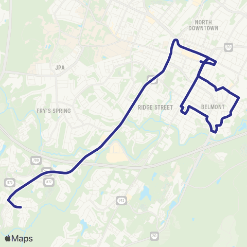 CAT Southwood / Belmont map