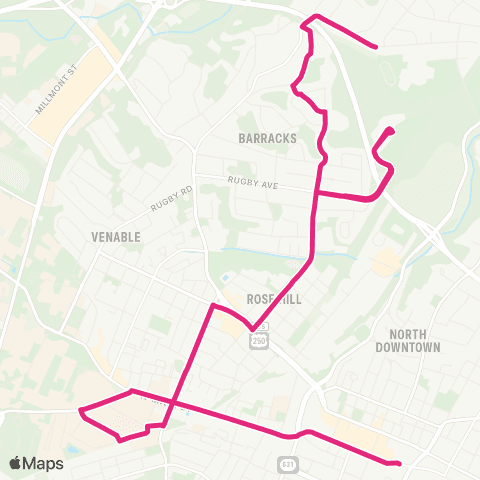 CAT UVA Health / YMCA map