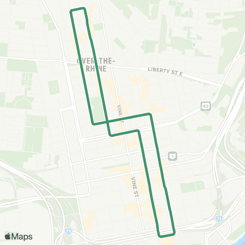 Cincinnati Bell Connector Streetcar - OTR - Banks map