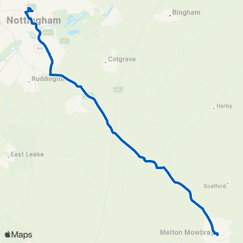 Centrebus Broad Marsh Bus Station - St Mary's Way map