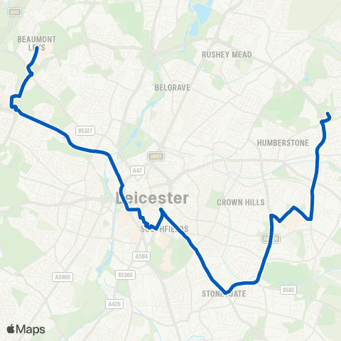Centrebus Beaumont Centre - Hamilton Tesco map