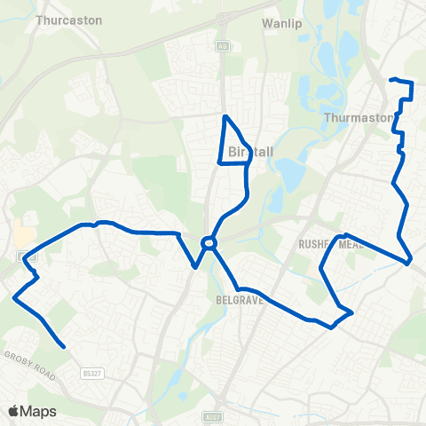 Centrebus Pizza Hut - English Martyrs School map