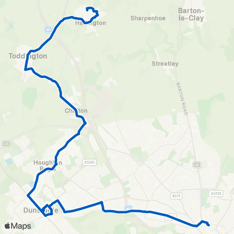 Centrebus Luton Sta Interchange - Glebe Gardens map