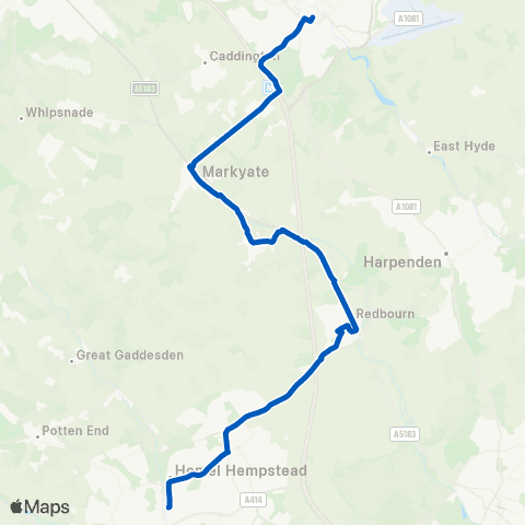 Centrebus Park Square - Bridge Street map