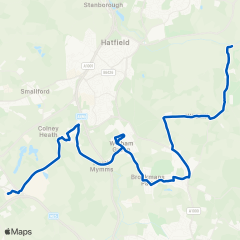 Centrebus Millgreen Cottages - Colney Fields Retail Pk map