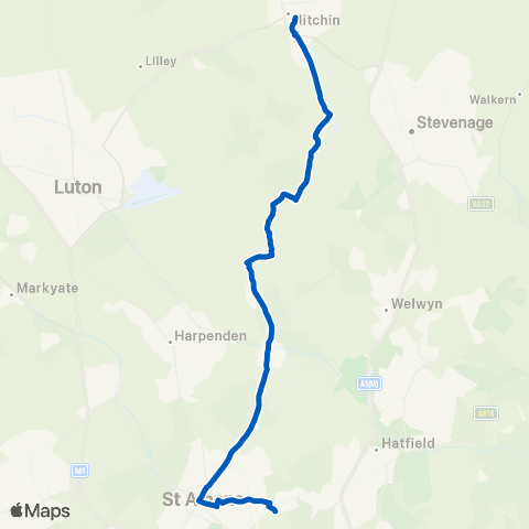 Centrebus St Peter's Street - St Mary's Square map