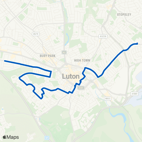 Centrebus Warren Road - Queen Elizabeth School map