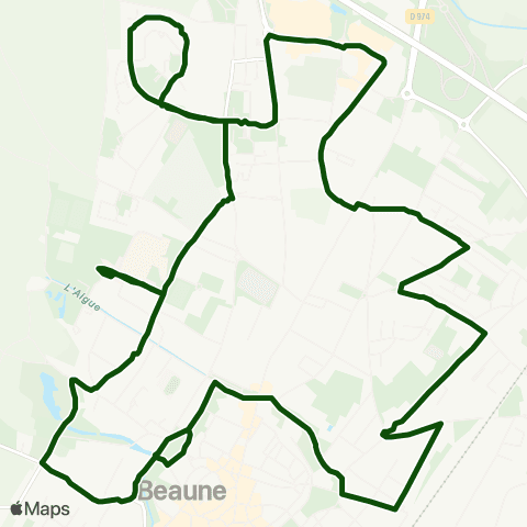 Côte&Bus Bataillon de la Garde - Bouzaise map