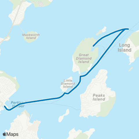 Casco Bay Lines Inner Bay Islands map