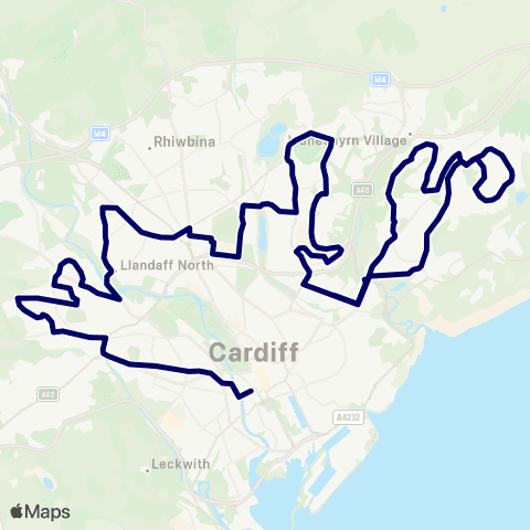 Cardiff Bus Cardiff Bus Interchange Bay 13 - Howardian Close map