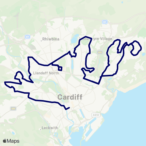 Cardiff Bus Cardiff Bus Interchange Bay 13 - Howardian Close map