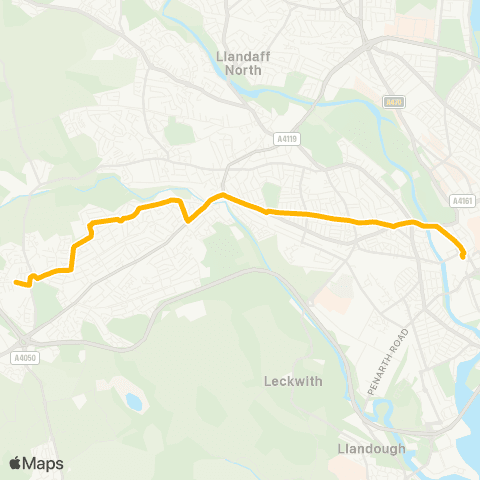 Cardiff Bus Cardiff Bus Interchange Bay 9 - Mansell Ave map