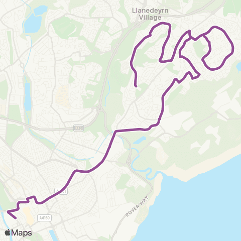 Cardiff Bus Castle Street - Heritage Inn map