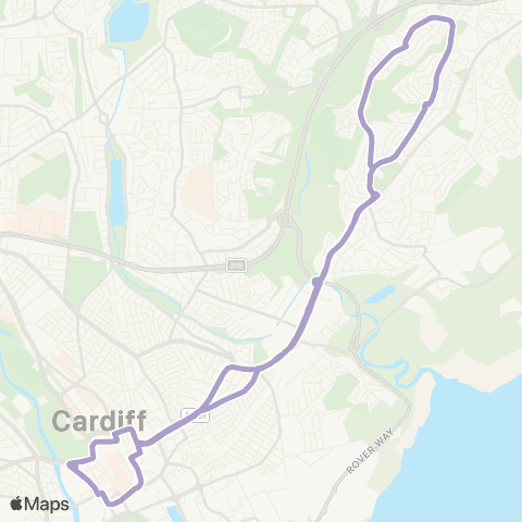 Cardiff Bus Castle Street - Westgate Street Kg map