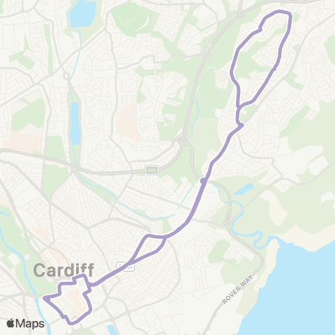 Cardiff Bus Castle Street - Westgate Street Kg map