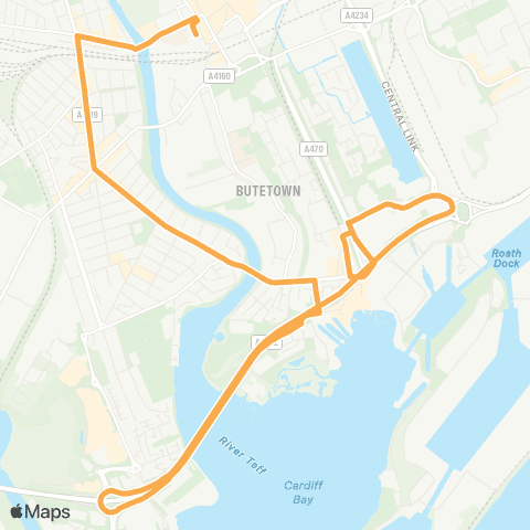 Cardiff Bus Millennium Ctr - Cardiff Bus Interchange Bay 6 map