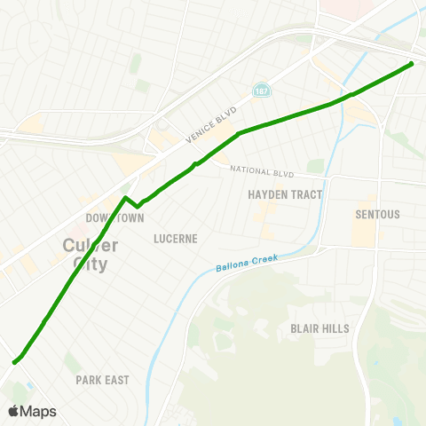 Culver CityBus Culver City Downtown Circulator map